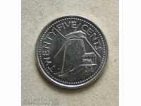 25 cents 2009 Barbados