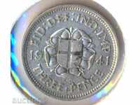 Великобритания 3 пенса1941 година, сребърна монета