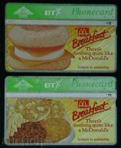 Lot of 2 Phone Cards, UK