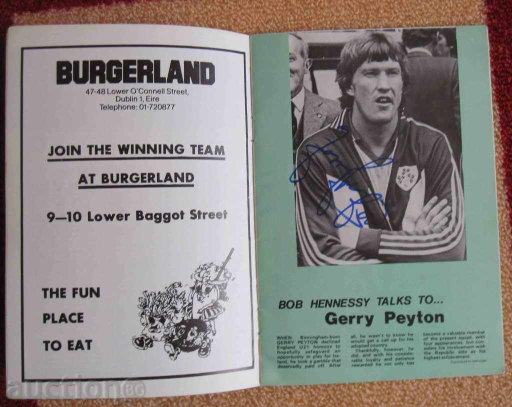 football program Ireland - Denmark 1979 with price 20.00 BGN | € 10.23 football program Ireland - Denmark 1979 with price 20.00 BGN | € 10.23