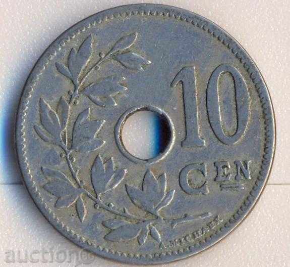 Belgia 10 centime 1903, o dată mică
