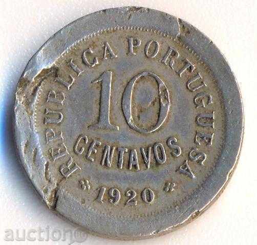 Portugal 10 santavos 1920, rare with price 7.00 BGN | € 3.58 Portugal 10 santavos 1920, rare with price 7.00 BGN | € 3.58