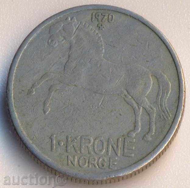 Norvegia 1 krone 1970