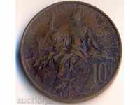 Франция 10 сантима 1917 година