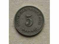 5 pfennig 1911 A Germania