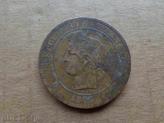 Auction French copper coin 10 centimeters Auction French copper coin 10 centimeters