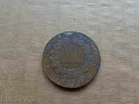 Френска медна монета 10 сантима