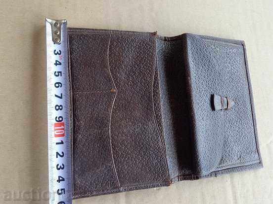 Auction Old leather wallet, wallet, purse, cedar Auction Old leather wallet, wallet, purse, cedar