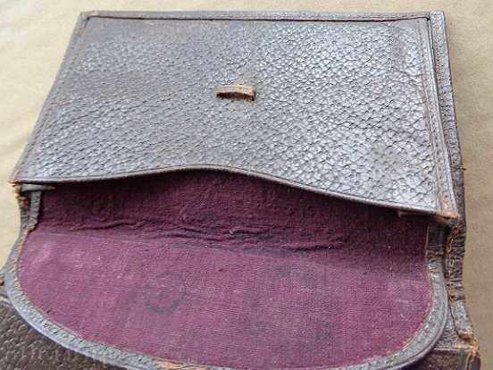 Old leather wallet, wallet, purse, cedar - 5 Old leather wallet, wallet, purse, cedar - 5