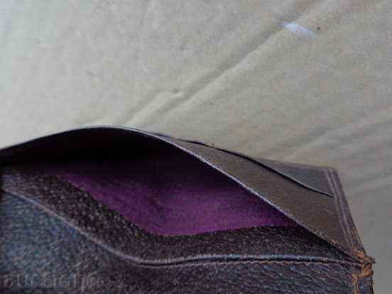 Old leather wallet, wallet, purse, cedar - 7 Old leather wallet, wallet, purse, cedar - 7