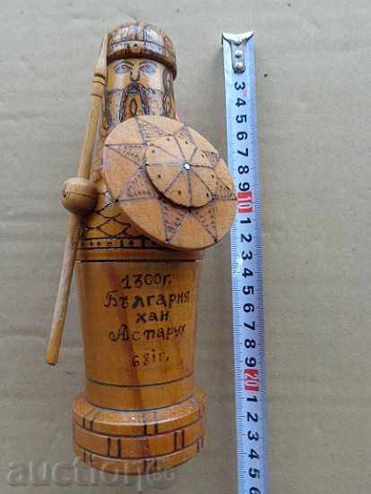 Ξύλινο στρατιώτης σουβενίρ μπουκάλι, από την ξύλινη επέτειο