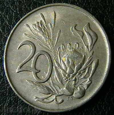 20 cents 1987, South Africa