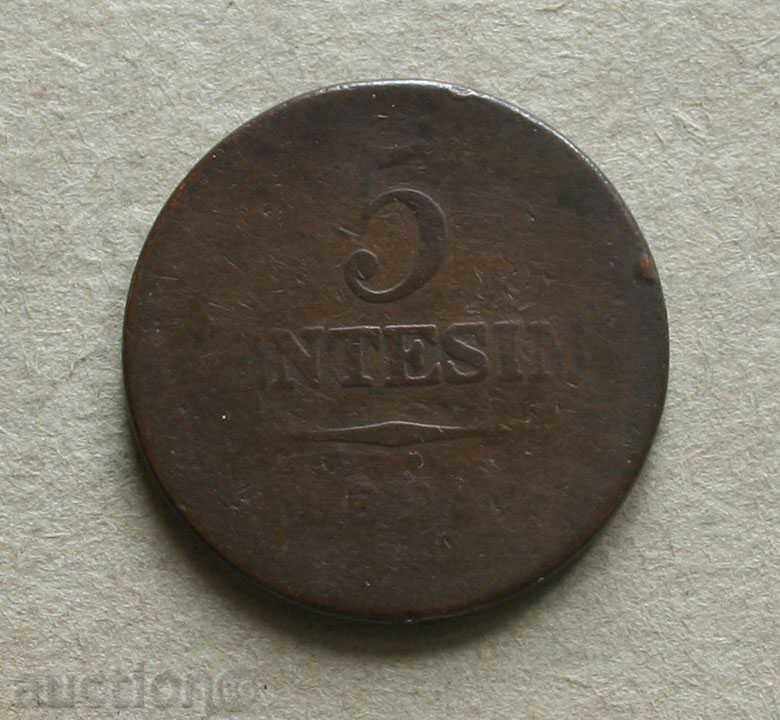 5 centime 1822 Lombardia, Italia