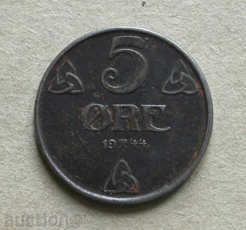 5 оре 1944 Норвегия - желязо