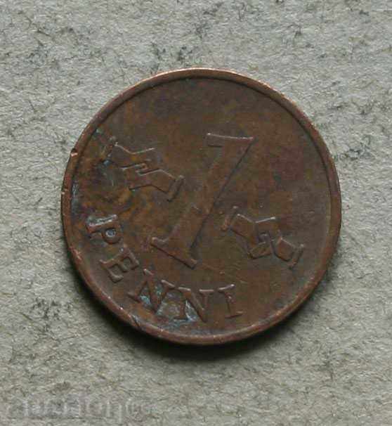 1 penny 1968 Finland