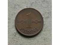 1 penny 1966 Finland