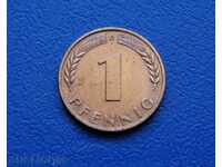 Germania 1 Pfennig 1950D