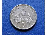 Marea Britanie 5 pence (5 pence) 1990