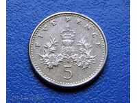 Marea Britanie 5 pence (5 pence) 1990