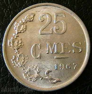 25 центимес 1967, Люксембург