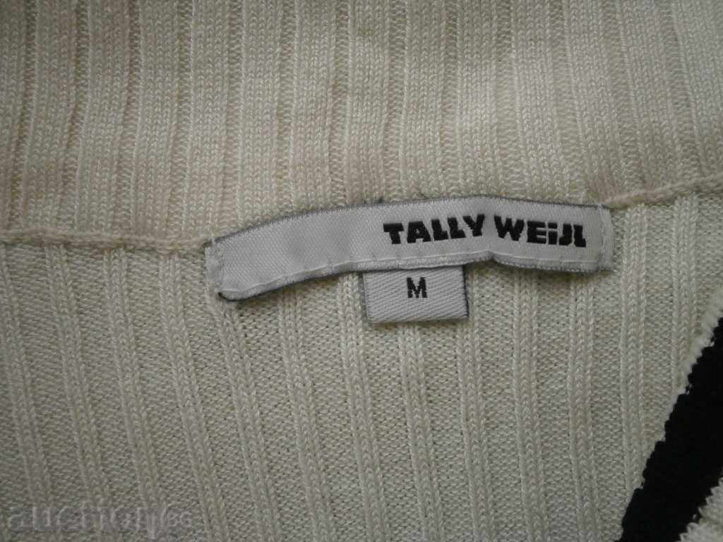 Машинно плетена бяла блуза T A L L Y W E I J L, нова, разме - 5 Машинно плетена бяла блуза T A L L Y W E I J L, нова, разме - 5