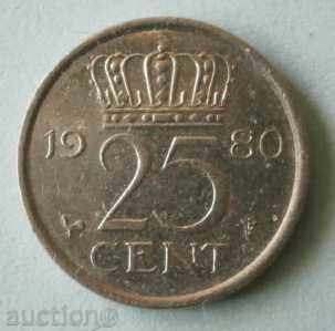 25 σεντς 1980 Ολλανδία