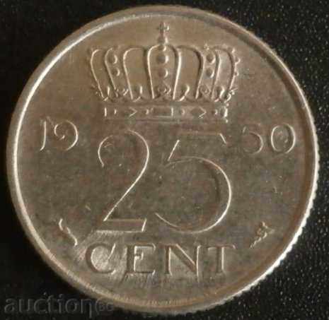 25 de cenți 1950 Olanda