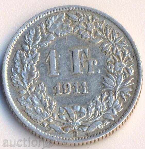 Швейцария 1 франк 1911 година