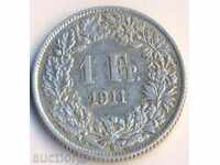 Швейцария 1 франк 1911 година