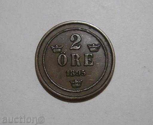 Suedia 2 plug 1895 XF moneda excelent