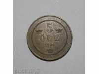Suedia 5 plug 1905 frumos moneda XF