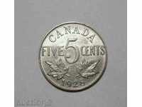 Canada 5 cenți 1928. moneda excelent