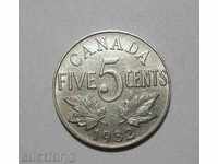 Canada 5 cents 1932 pretty preserved