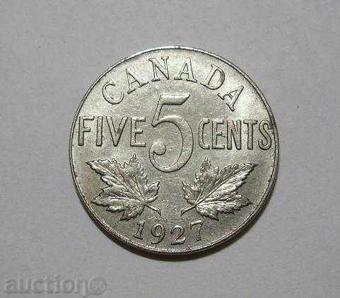 Canada 5 cents 1927 super quality