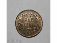 Канада 1 цент 1920 нециркулирала монета прекрасна