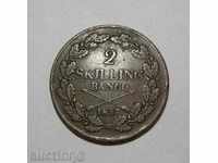 Sweden 2 skating 1837 VF big coin rare