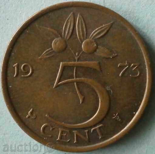 Olanda 5 cenți 1973.