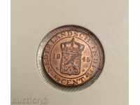 Холандска Индия,1/2 цент 1945г. P
