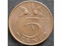 Холандия 5 цента 1955 г.
