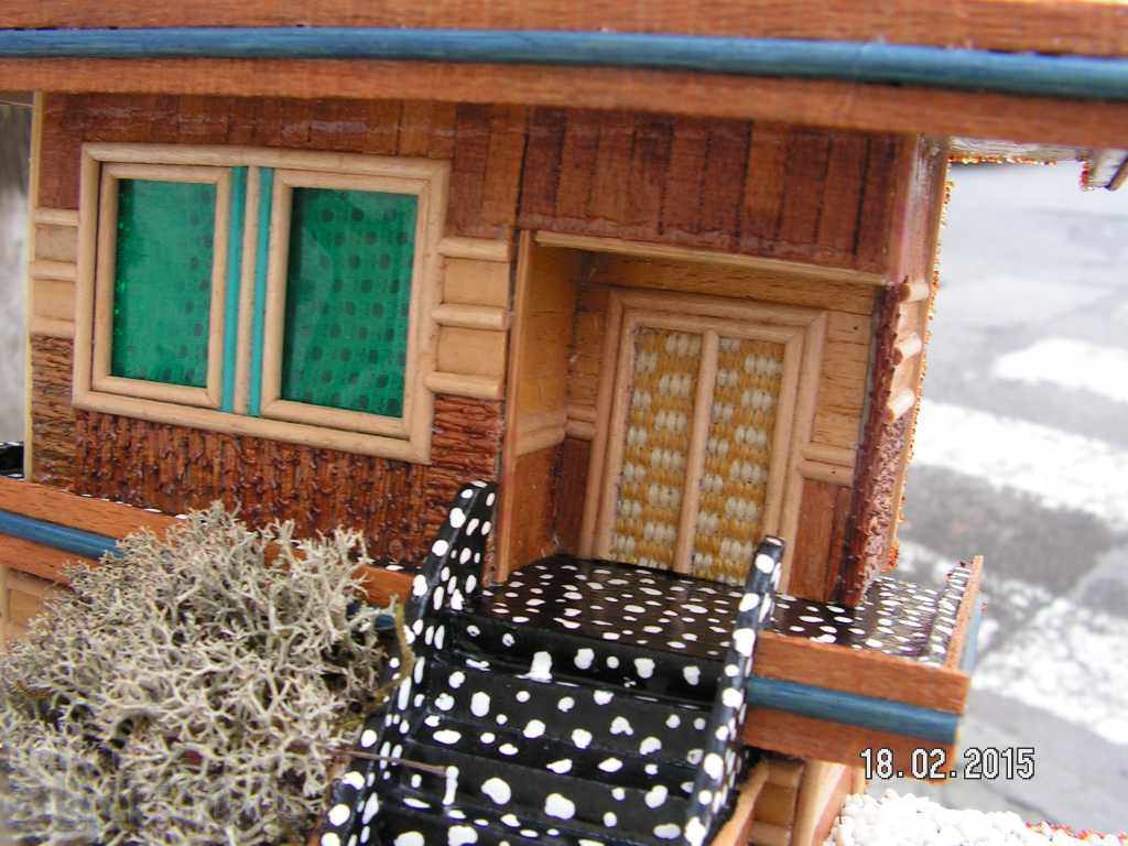4857. BEAUTIFUL WOODEN HOUSE MODEL FULLY MANUFACTURING EES - 6
