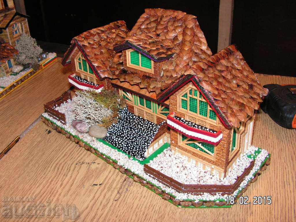 4859. BEAUTIFUL WOODEN HOUSE MODEL with price 70.00 BGN | € 35.79 4859. BEAUTIFUL WOODEN HOUSE MODEL with price 70.00 BGN | € 35.79