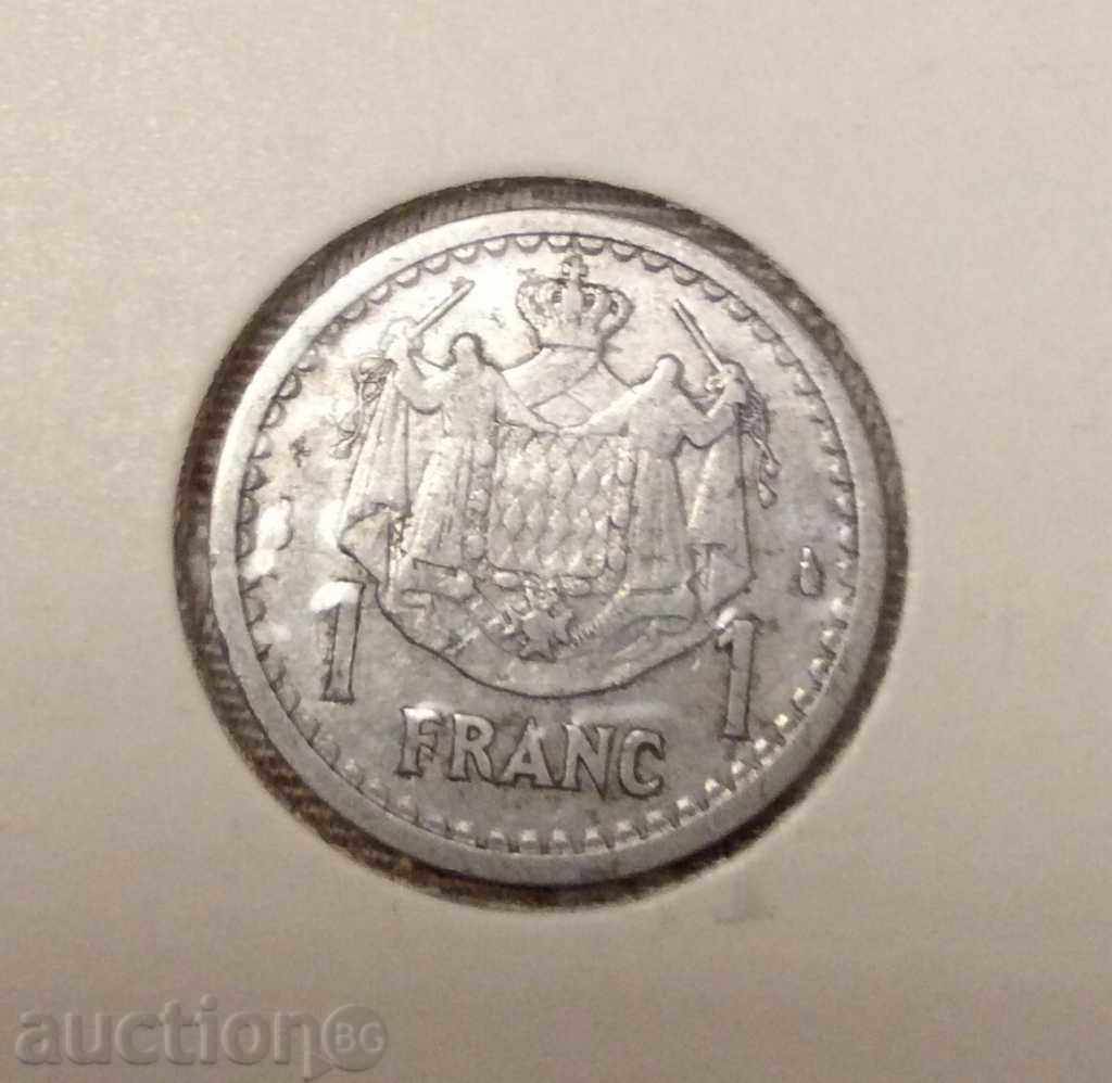 Монако 1 франк 1943г.