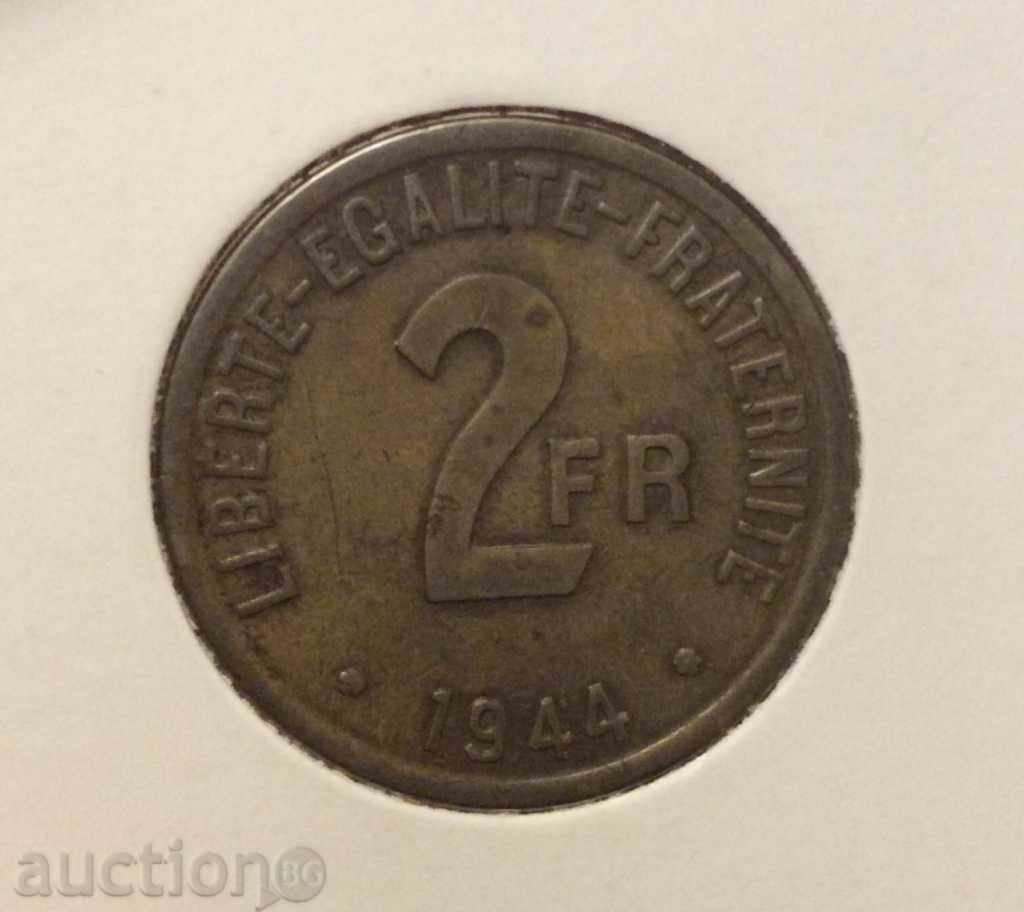 Franța 2 franci 1944.