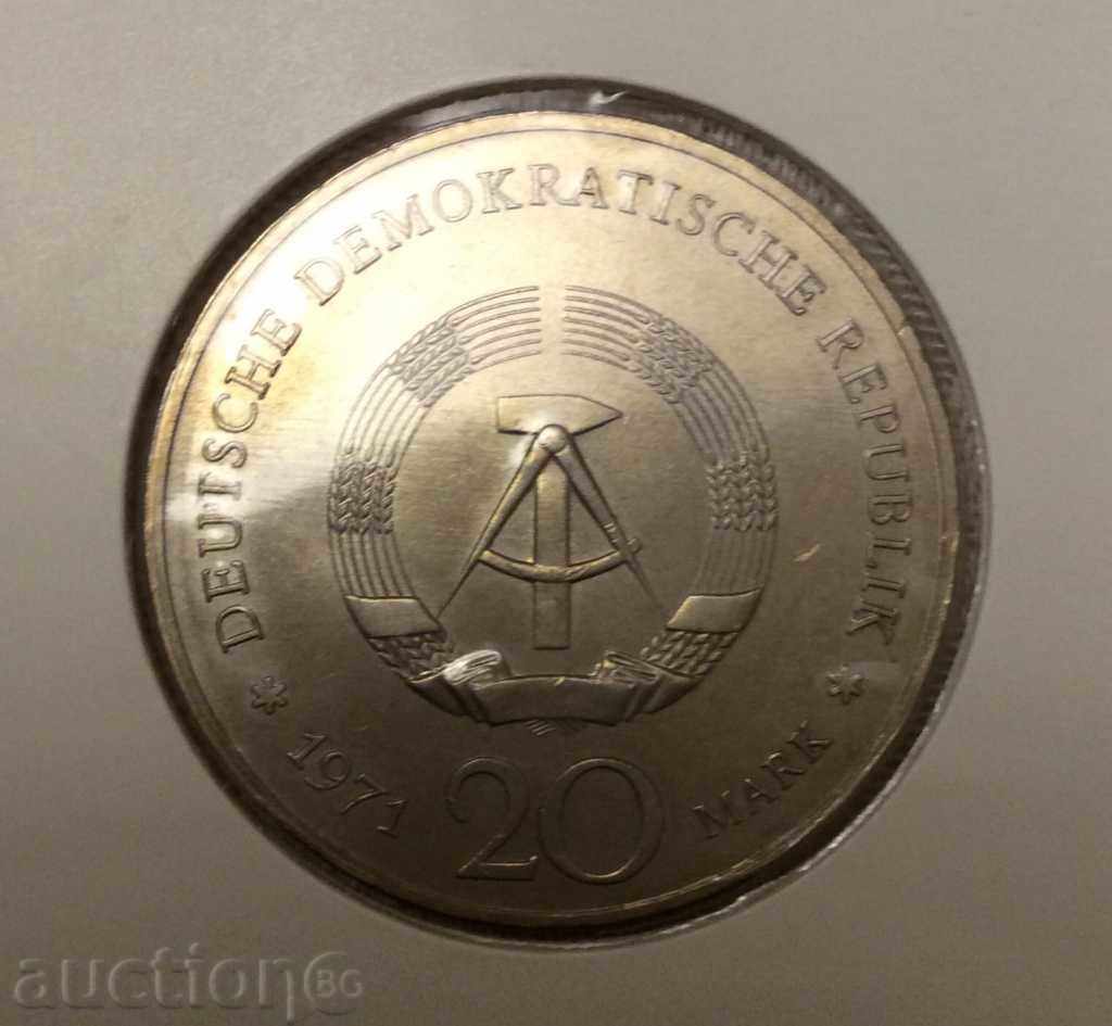 ГДР 20 марки 1971г.