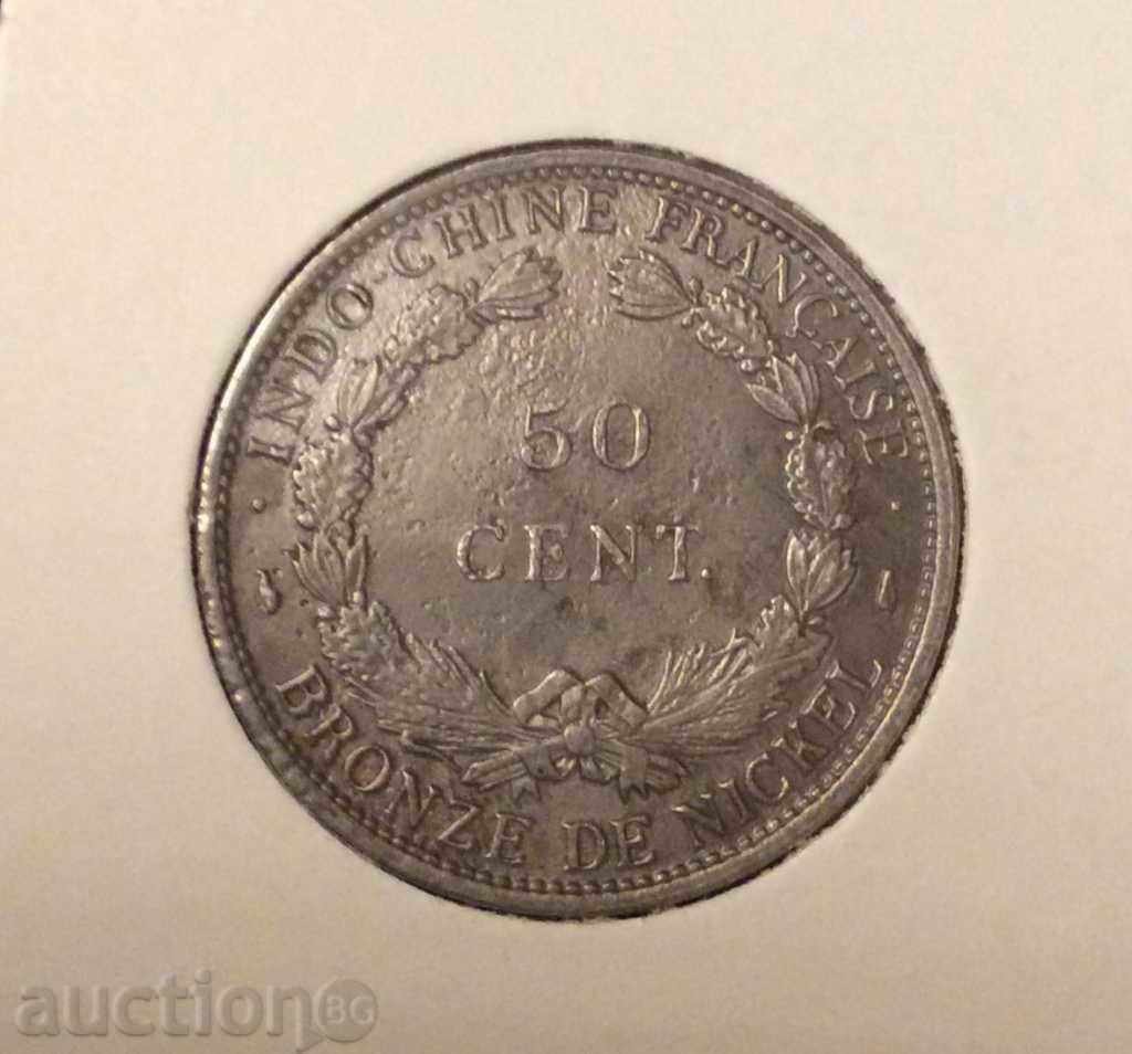 French Indochina 50 cent 1946