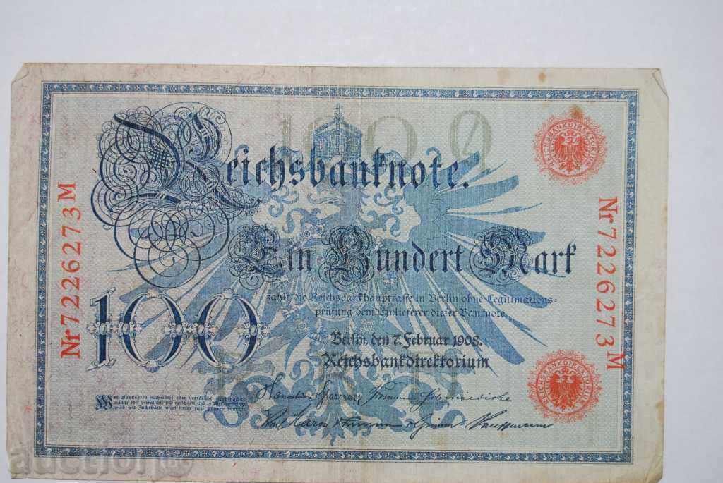 100 марки Германия 1908