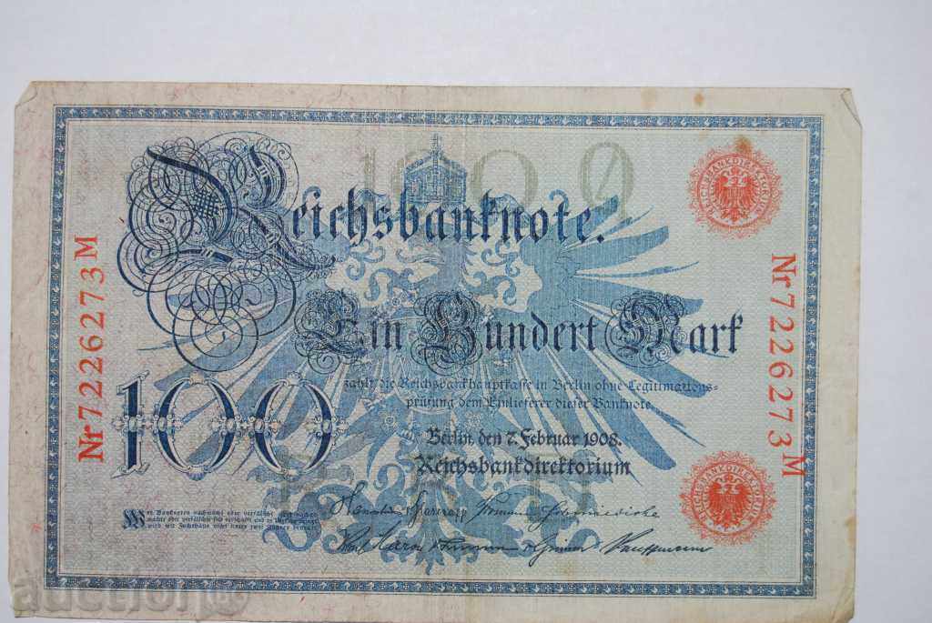 100 marks Germany 1908