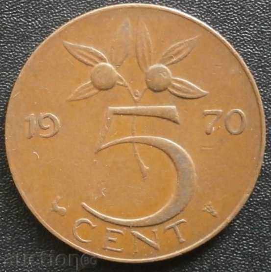 Olanda 5 cenți 1970.