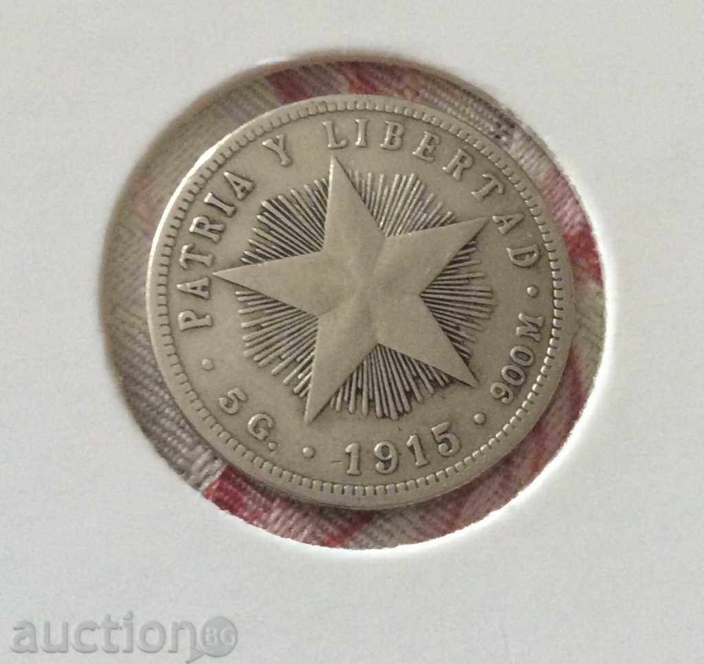 Cuba, 20 cents 1915