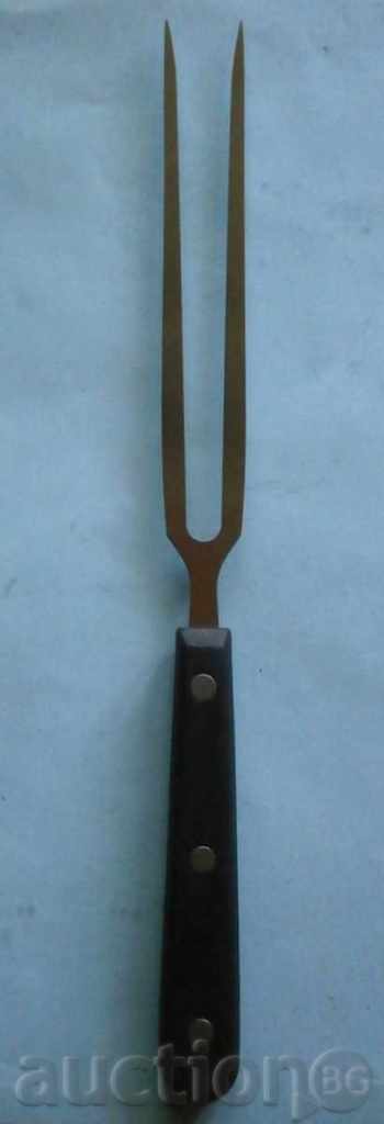 Two-barged fork for barbecue